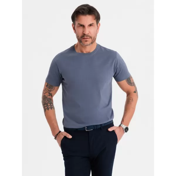  Srajca OMBRE OM-TSBS-0236 MODRI ​​DENIM 