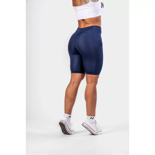  GYM THERAPY 628 TEMNO MODRE kolesarske kratke hlače Nebbia z 10-palčnim visokim pasom 