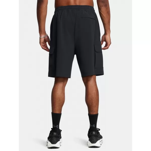  Moške kratke hlače UNDER ARMOUR VIBE WOVEN CARGO SHORT 1386560-001 ČRNA 