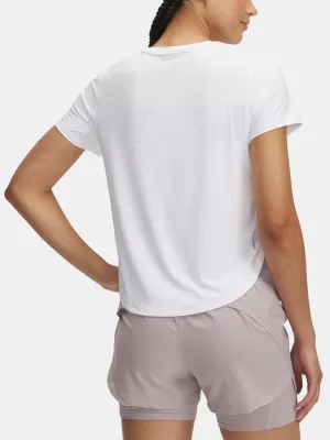 Ženska majica s kratkimi rokavi UNDER ARMOUR LAUNCH ELITE SHORTSLEEVE 1389564-100 BELA