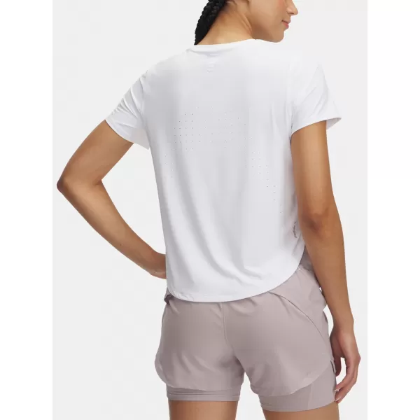  Ženska majica s kratkimi rokavi UNDER ARMOUR LAUNCH ELITE SHORTSLEEVE 1389564-100 BELA 
