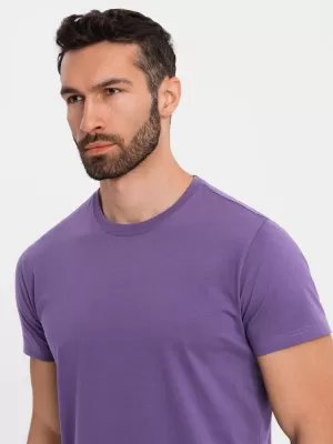 Srajca OMBRE OM-TSBS-0236 VIJOLIČNA