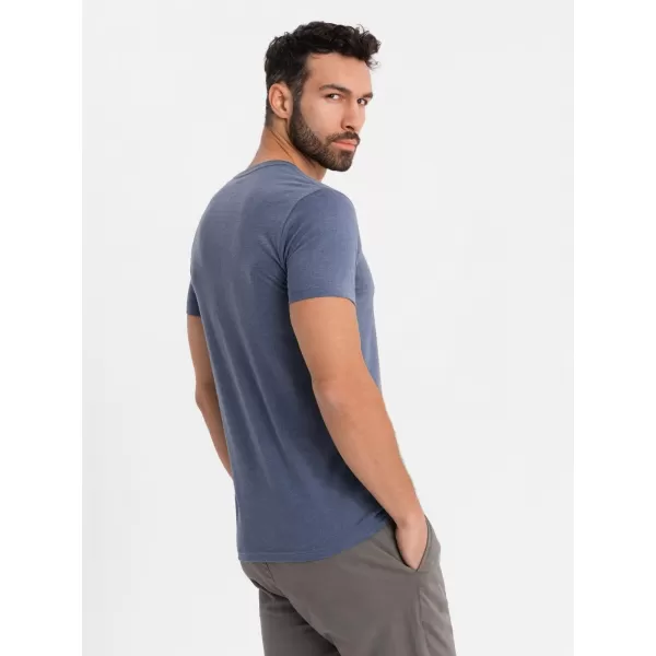  Srajca OMBRE OM-TSBS-0237 MODRA MELANGE 