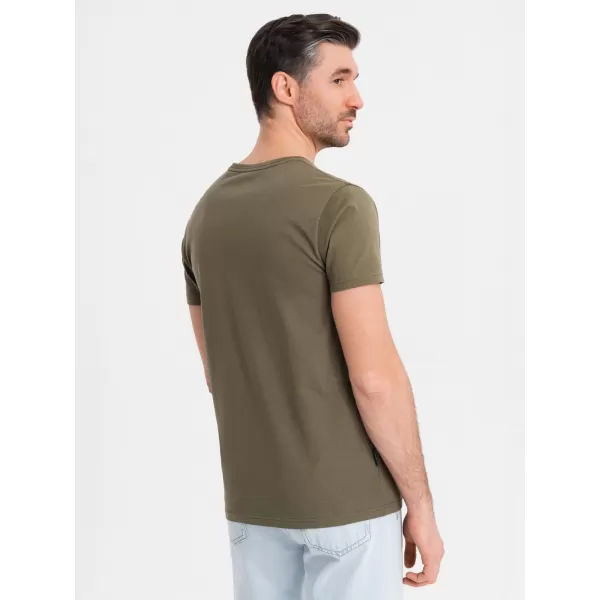  Srajca OMBRE OM-TSBS-0237 TEMNA OLJKA 