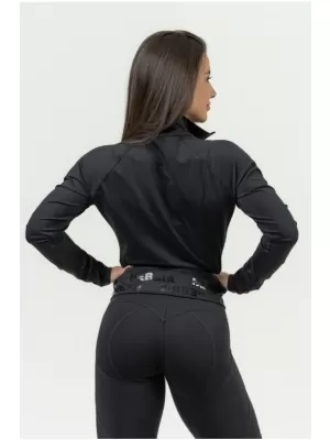 Ženski pulover na zadrgo INTENSE Warm-Up 833 BLACK Nebbia