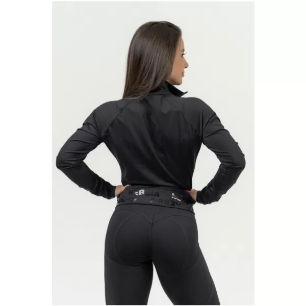  Ženski pulover na zadrgo INTENSE Warm-Up 833 BLACK Nebbia 