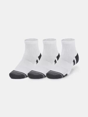 Nogavice UNDER ARMOUR PERFORMANCE COTTON 3P QTR 1379528-100 BELA
