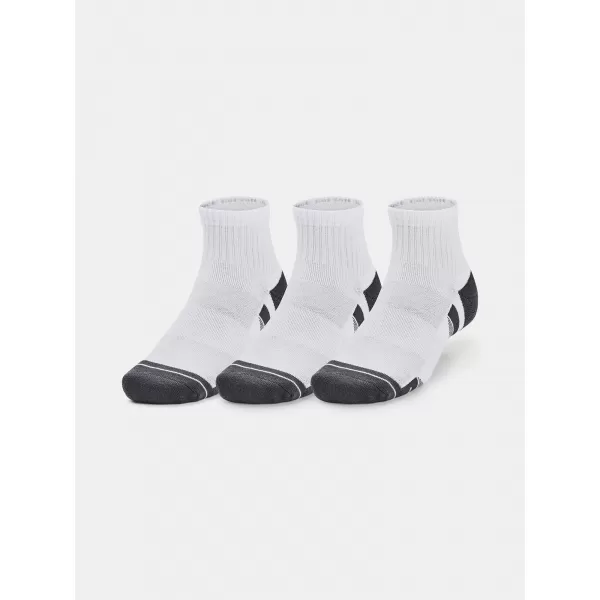  Nogavice UNDER ARMOUR PERFORMANCE COTTON 3P QTR 1379528-100 BELA 