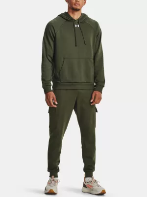 Moški pulover UNDER ARMOUR RIVAL FLEECE HOODIE 1379757-390 ZELENA