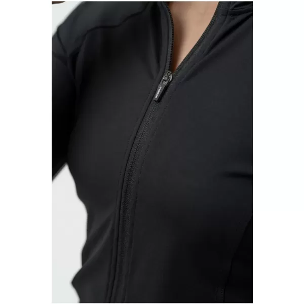 Ženski pulover na zadrgo INTENSE Warm-Up 833 BLACK Nebbia 