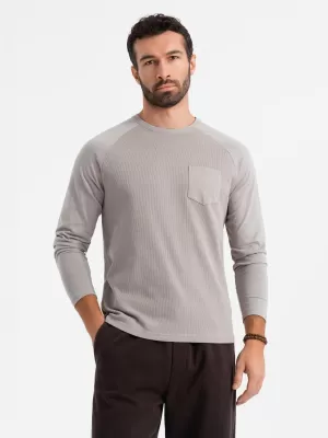 Srajca OMBRE OM-LSCL-0109 PEPEL