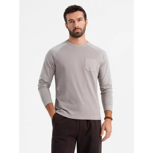  Srajca OMBRE OM-LSCL-0109 PEPEL 