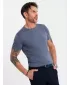 Srajca OMBRE OM-TSBS-0236 MODRI ​​DENIM