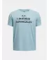 Fantovska majica s kratkimi rokavi UNDER ARMOUR TECH SPLIT WORDMARK SS 1383010-494 MODRA