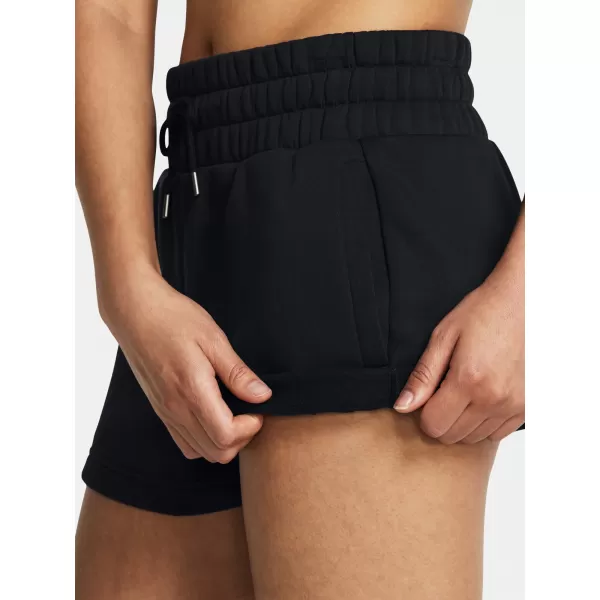  Ženske kratke hlače UNDER ARMOUR ICON FLEECE BOXER SHORTS 1382725-001 ČRNA 