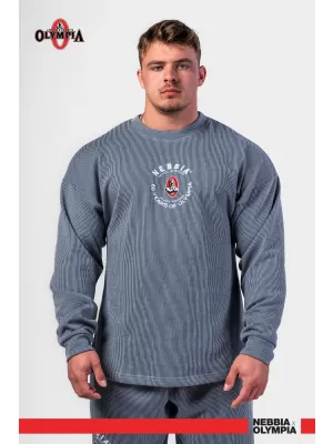 Oversized jopica brez kapuce SIGNATURE 797 BLUE Nebbia