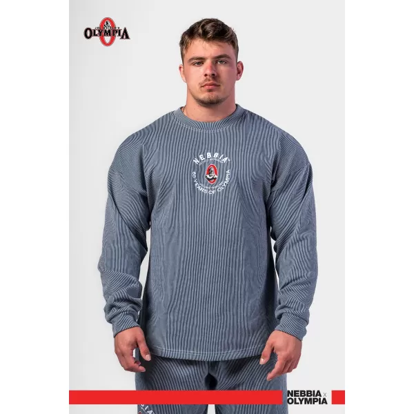  Oversized jopica brez kapuce SIGNATURE 797 BLUE Nebbia 