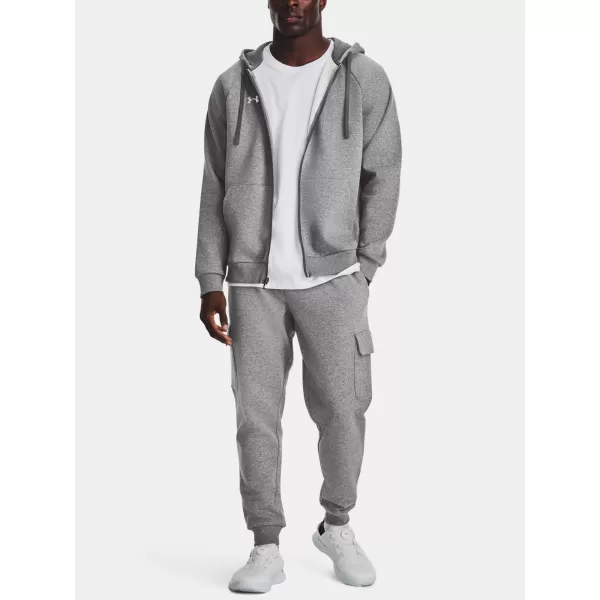  Moški pulover UNDER ARMOUR RIVAL FLEECE FZ HOODIE 1379767-025 SIVA 
