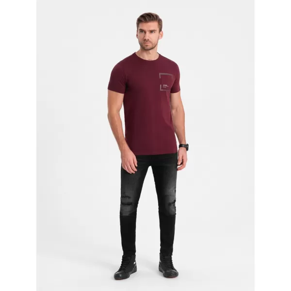  Srajca OMBRE OM-TSPT-0154 MAROON 