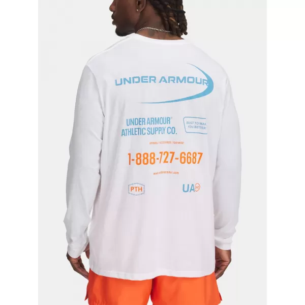  Moška majica s kratkimi rokavi UNDER ARMOUR M WORKWEAR LOGO LS 1390167-100 BELA 