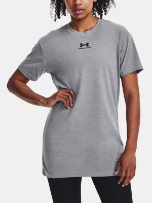 Ženska majica s kratkimi rokavi UNDER ARMOUR W EXTENDED SS NEW 1383429-035 SIVA