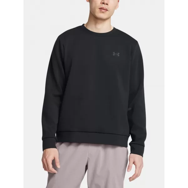  Moški pulover UNDER ARMOUR UNSTOPPABLE FLC CREW EU 1389351-001 ČRNA 