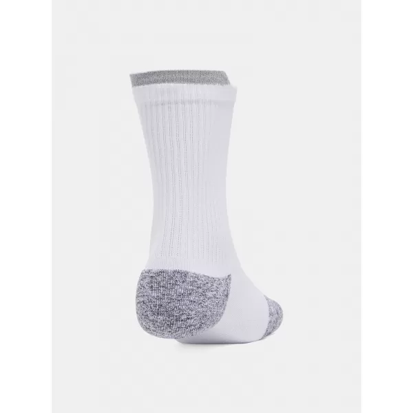  Nogavice UNDER ARMOUR AD RUN CUSHION CREW (3 PÁRY) 1387043-101 BELA 