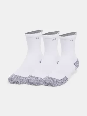 Nogavice UNDER ARMOUR AD RUN CUSHION CREW (3 PÁRY) 1387043-101 BELA