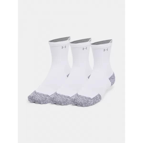  Nogavice UNDER ARMOUR AD RUN CUSHION CREW (3 PÁRY) 1387043-101 BELA 