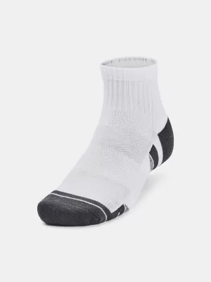 Nogavice UNDER ARMOUR PERFORMANCE COTTON 3P QTR 1379528-100 BELA