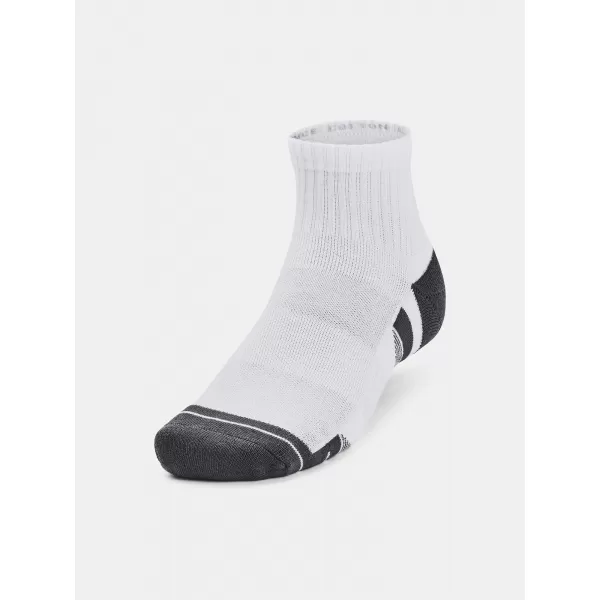  Nogavice UNDER ARMOUR PERFORMANCE COTTON 3P QTR 1379528-100 BELA 