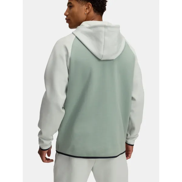  Moški pulover UNDER ARMOUR UNSTOPPABLE FLC FZ HD EU 1389352-377 ZELENA 