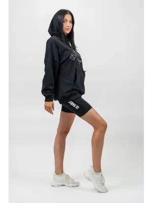 Oversize jopica s kapuco GYM RAT 256 BLACK Nebbia