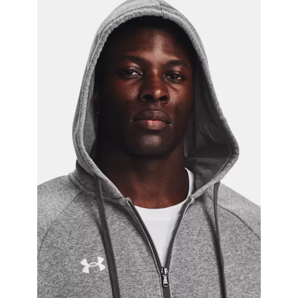  Moški pulover UNDER ARMOUR RIVAL FLEECE FZ HOODIE 1379767-025 SIVA 