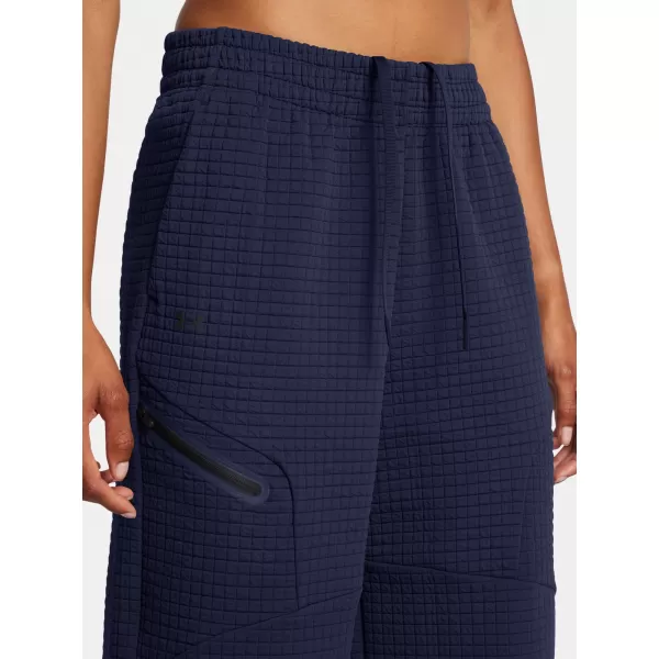  Ženske športne hlače UNDER ARMOUR UNSTOPPABLE FLC GRID CROP 1386492-410 MODRA 
