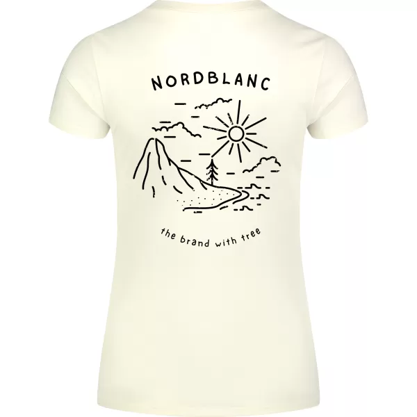 Ženska majica s kratkimi rokavi NORDBLANC INTERSECT NBSLT8179 KREMASTO BELA 