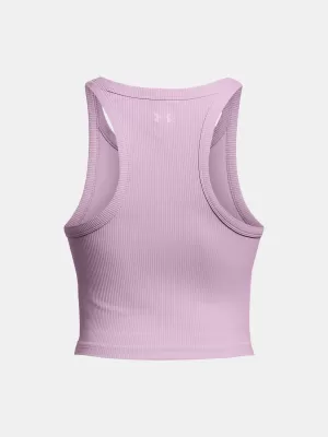 Ženski brezrokavnik UNDER ARMOUR MERIDIAN RIB CROP TANK 1384008-543 VIJOLIČNA
