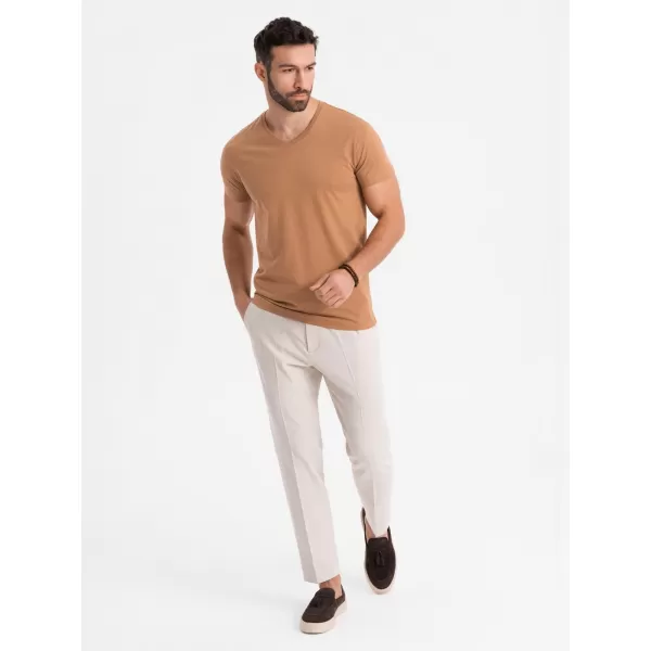  Srajca OMBRE OM-TSBS-0237 RJAVA 