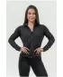 Ženski pulover na zadrgo INTENSE Warm-Up 833 BLACK Nebbia