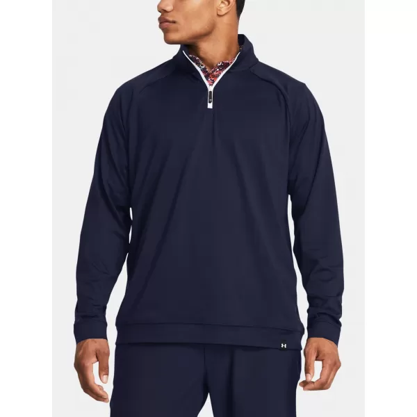  Moški pulover UNDER ARMOUR MIDLAYER QZ LB 1383254-410 MODRA 