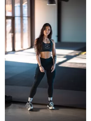 Sprane pajkice z visokim pasom GYM WARRIOR 776 ČRNE Nebbia