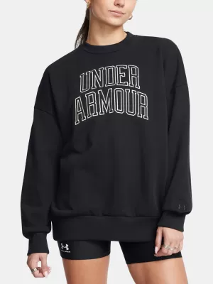 Ženski pulover UNDER ARMOUR ICON HWT TERRY OS CREW 1386493-001 ČRNA