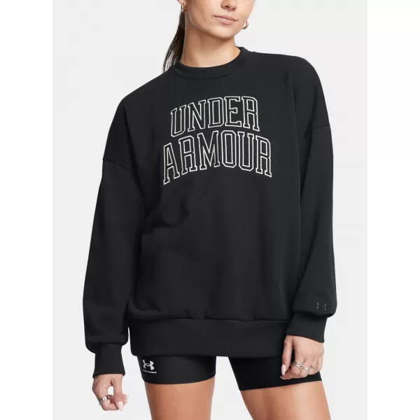  Ženski pulover UNDER ARMOUR ICON HWT TERRY OS CREW 1386493-001 ČRNA 