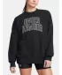 Ženski pulover UNDER ARMOUR ICON HWT TERRY OS CREW 1386493-001 ČRNA