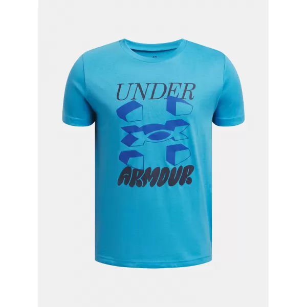  Fantovska majica s kratkimi rokavi UNDER ARMOUR B SPLIT BIG LOGO SS 1390003-452 MODRA 