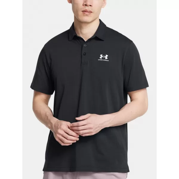  Moška majica s kratkimi rokavi UNDER ARMOUR ICON POLO 1386608-001 ČRNA 