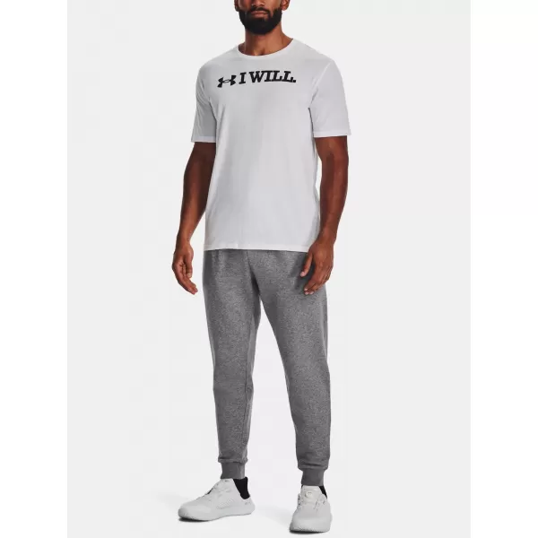  Moške trenirke UNDER ARMOUR RIVAL FLEECE JOGGERS 1379774-025 SIVA 