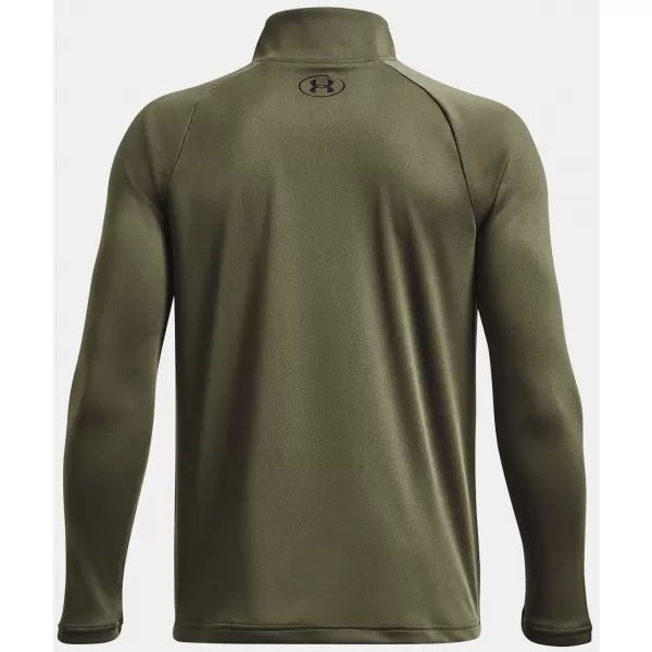  Fantovska majica s kratkimi rokavi UNDER ARMOUR TECH 2.0 1/2 ZIP 1363286-390 ZELENA 