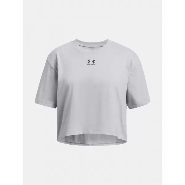  Dekliška majica s kratkimi rokavi UNDER ARMOUR RIVAL SS 1389755-011 SIVA 