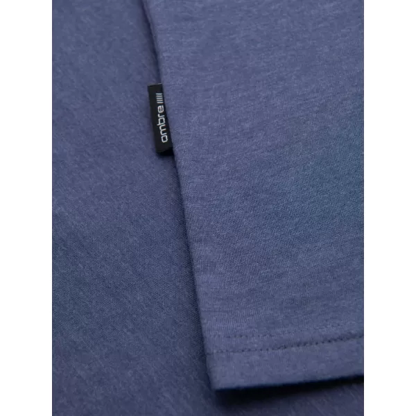  Srajca OMBRE OM-TSBS-0237 MODRA MELANGE 